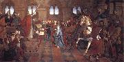 William Dyce Hospitality:the Admission of Sir Tristram to the Fellowship of the Round Table oil painting